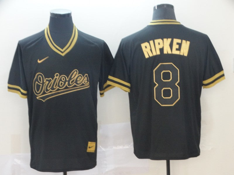 Men's Baltimore Orioles Cal Ripken Jr. #8 Black Authentic Jersey
